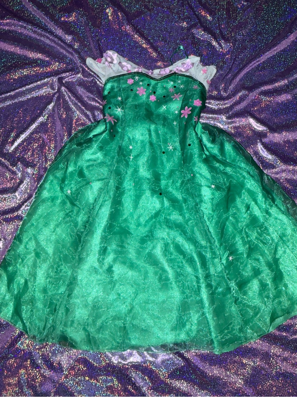 Disney Frozen Elsa Green Dress Costume